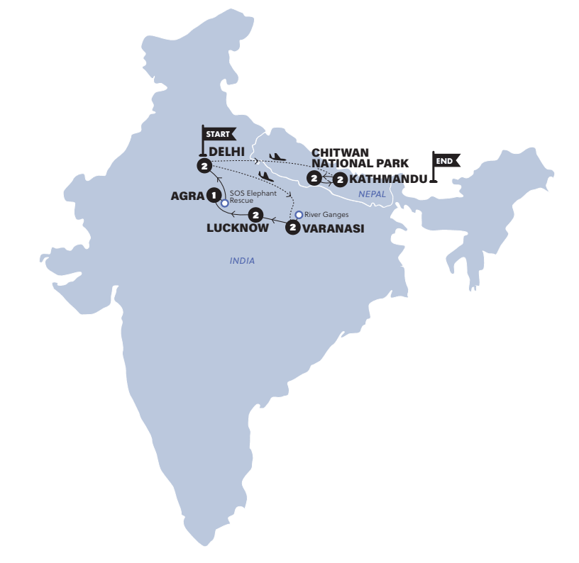 Delhi to Kathmandu Quest