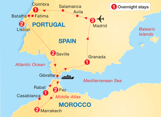 morocco portugal spain tour